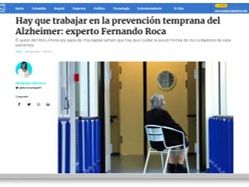 Hay que trabajar en la prevención temprana del Alzheimer: experto Fernando Roca