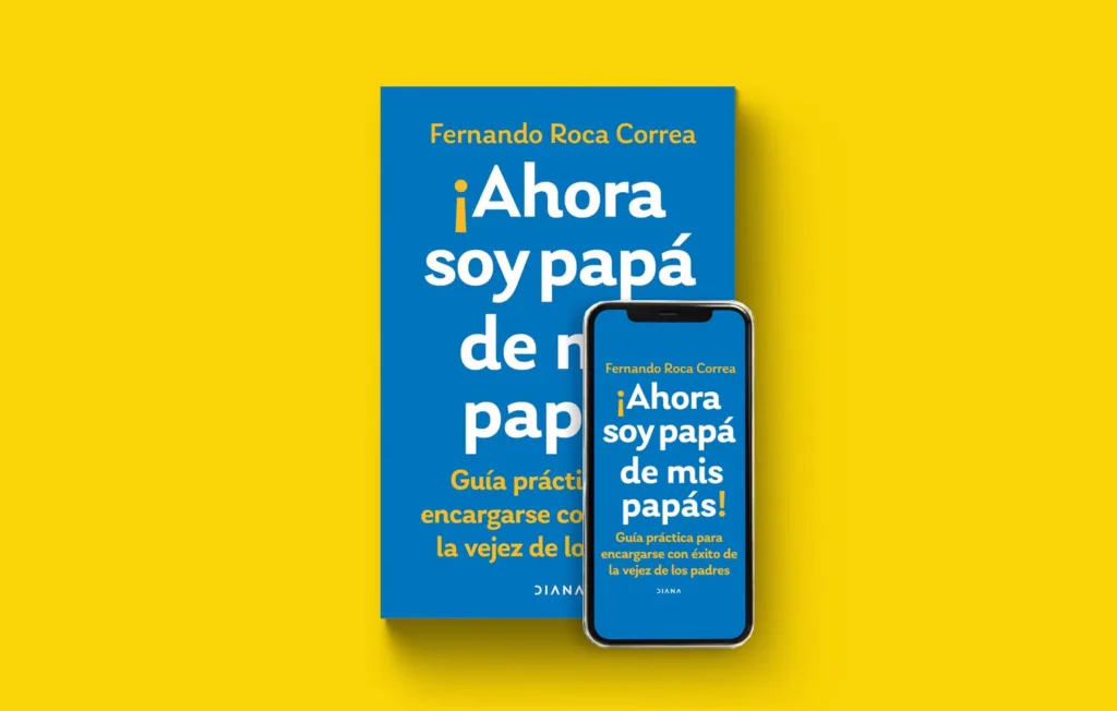 Libro "Ahora soy papá de los papás" en fondo blanco